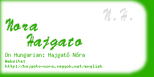 nora hajgato business card